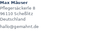 Adresse des Betreibers